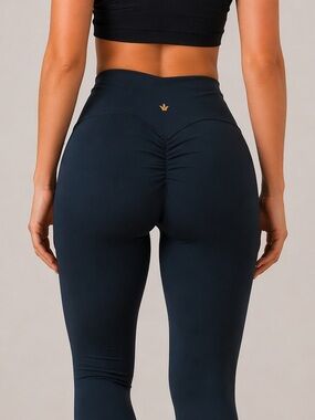 Obsession Shapewear Leggings Dark Green Twist-Front Active Leggings